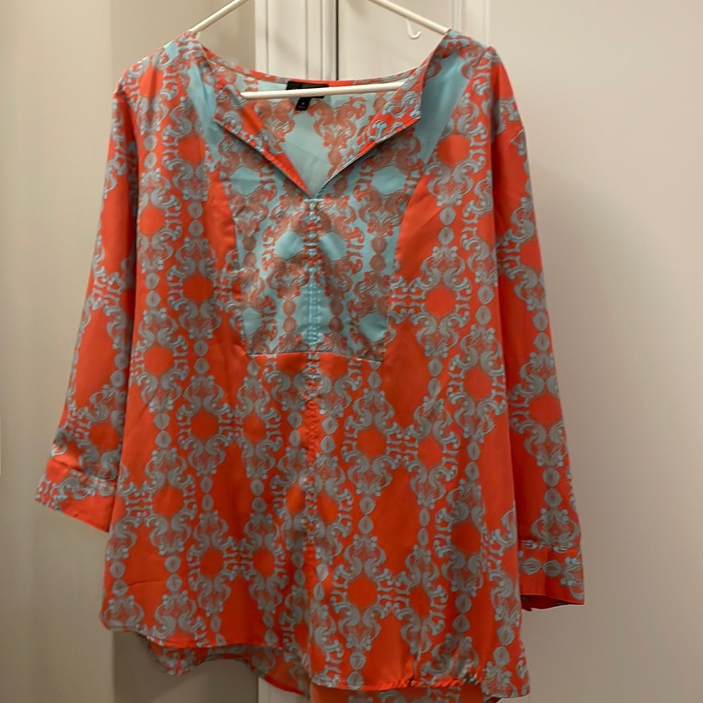 The Limited Pink & Light Blue Blouse
